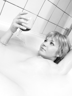 Selfie hot si una venere bionda
