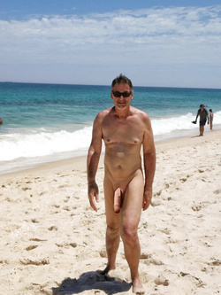 True nudist flashing on the beach