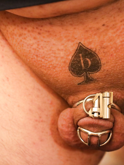 Beta Dicklette with a Big Beta Tattoo