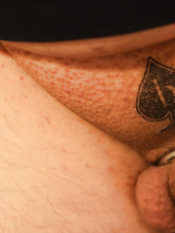 Beta Dicklette with a Big Beta Tattoo