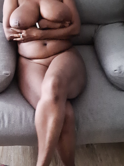 Busty Ebony MILF Ndey Love Posing Naked