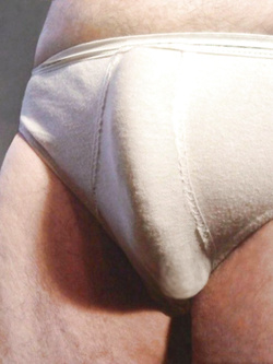 Il pacco del mio cazzo di uomo in mutandine